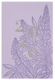 Еженедельник дат. 2026г. А6+ 96л "Джут" сиреневый, кожзам, мягк.переплет, блинт.тиснение, тисн. фольгой, офсет, справ.мат-лы, вырубка, 2 ляссе, инд.уп