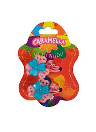 Набор резинок для волос Цветочки (23153) (2шт) (роз.-гол.) (акрил) (Caramella) (упаковка)