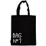 Сумка-шоппер Bag №1 черная, текстиль 40см.*32см. - 0