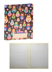 Дневник для мл.кл. "Яркие матрешки (орнамент)" 7Бц, мат.ламин., выб.лак, блестки, Unnika
