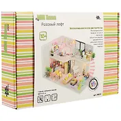 Интерьерный конструктор для творчества Румбокс Hongda MiniHouse Розовый лофт M035