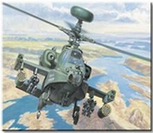 Модель, сборная,  ITALERI, Вертолёт AH-64D Apache Longbow , 1:72