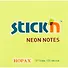 Блок для записей Stick`n Neon notes, жёлтый, 7.6 х 7.6 см - 1