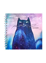 Скетчбук 195*195 80л "Акварельный кот" белый офсет, 100г/м2, тв.обложка, широкая евроспираль