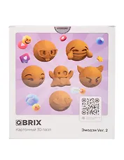 QBRIX Картонный 3D конструктор "Эмодзи Ver. 2"