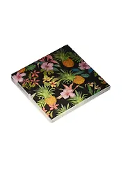 Салфетки (20шт/уп) Цветы на черном фоне (11-01662-L2)