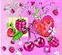 Органайзер трехблочный детский "ЯГОДЫ/СЕРДЕЧКИ" 95*85мм, обл. 7БЦ, магнитн.замок, глянц.ламинация, тиснение фольгой, ассорти, Феникс - 0