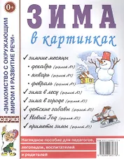 Зима в картинках. Наглядное пособие для педагогов, логопедов, воспитателей и родителей