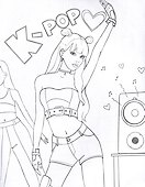 K-POP раскраска - 2