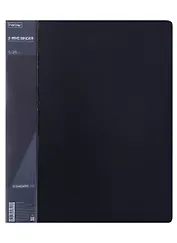 Папка 2кольца А4 25мм, пластик 0,7мм, черная