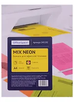 Бумага тонированная А4 100 листов OfficeSpace neon