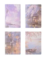 Записная книжка А7 80л лин. "Пейзажи Азии" в ПВХ-обложке, тонир.внутр.блок, ассорти