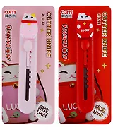 Нож канцелярский 9мм "Манэки-нэко" ассорти