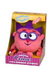Игрушка, Смешарики, Ежик с божьей коровкой, мягкая, звуковая