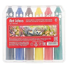 Гелевые мелки, 6 цветов, Art idea