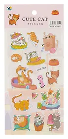 Наклейки зефирные Забавные  Котята