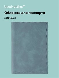 Обложка для паспорта (морская волна) (софт тач) (12-BLUEDOT-202510-A1-020)