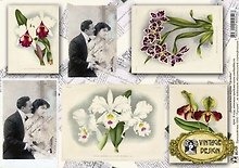 Декупажная карта Орхидеи (А4)
