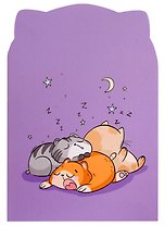 Записная книжка 120*170 32л "СЛАДКИЙ СОН" фигурная вырубка, карт.обл., мат.ламинация, скоба