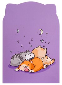 Записная книжка 120*170 32л "СЛАДКИЙ СОН" фигурная вырубка, карт.обл., мат.ламинация, скоба