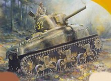 Модель, сборная, Dragon, Танк, M4A1, Shermann, Normandy, 1:72