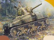 Модель, сборная, Dragon, Танк, M4A1, Shermann, Normandy, 1:72