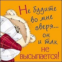 Магнит (0105.327) (Не будите во мне зверя…) картон