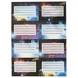 Наклейки для тетрадей «Космос», 24 штуки