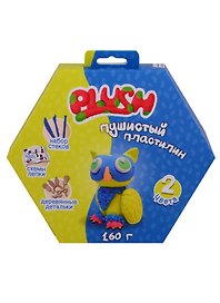 Набор для творчества «PLUSH. Пластилин пушистый», синий, желтый, 160г