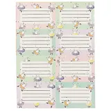 Наклейки для тетрадей «Kitty Ballerina», 24 штуки