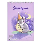 Скетчбук А5 60л "Милые животные" белый офсет, 100г/м2, тв.обложка, гребень