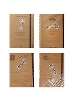 Книга для записей А5 120л "Ключ" 7БЦ, резинка, скрыт.спираль, инд.уп., ассорти, Haich