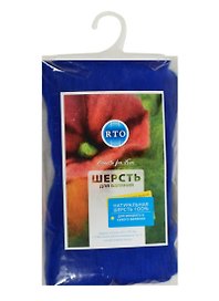 Шерсть для валяния РТО 4 (синяя) (WF50/04) (Create for Fun)