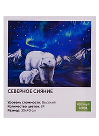 Картина по номерам Art Idea 30*40см. Северное сияние N001