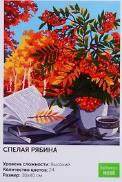 Картина по номерам Спелая рябина (N038) (30х40 см) (24цв.) (коробка) (Art idea)