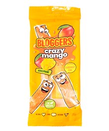 Мармелад жевательный BLOGGERS Крейзи манго со вкусом манго (ремешки), 75г