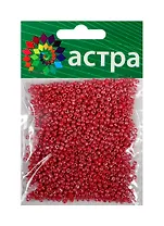 Набор д/творчества АСТРА Бисер 11/0 20гр 125B бордовый/непрозр.глянцевый