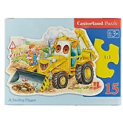 Пазл Castorland Трактор 15 деталей Размер собранной картинки: 23*16,5 см.