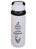 Бутылка в чехле Панда Keep Calm (стекло) (500мл) - 0