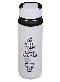 Бутылка в чехле Панда Keep Calm (стекло) (500мл)