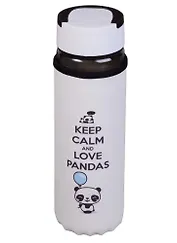 Бутылка в чехле Панда Keep Calm (стекло) (500мл)