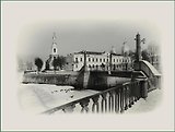Магнитная открытка 9*12см Ретро СПб Мост с каналом