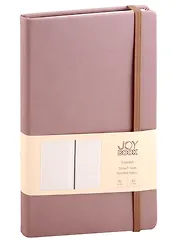 Книга для записей А5 96л лин. "Joy Book. Горячий шоколад" иск.кожа, тонир.блок, скругл.углы, ляссе, резинка, карман на задн.форзаце