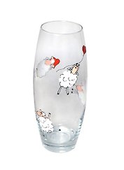 Ваза Овечки стекло (26см) (354-482)