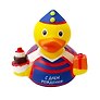 Игрушка для ванной, уточка резиновая FUNNY DUCKS "День рождения уточка" (1341)