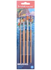Кисти 04шт для акварели и гуаши, синтетика, ErichKrause 