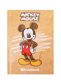 Скетчбук А6 80л "Микки Маус" 100г/м2, тв. переплет