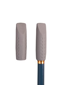 Ластик-колпачок «Grip 2001», Faber-Castell, серый, трехгранный, 2 штуки