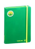 Книга для записей А5 96л кл. "ТЕРМО" зелен.тв.переплет, резинка, ляссе, инд.уп.
