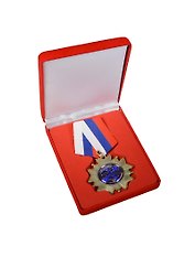 Орден металлический в бархатной коробке Мой муж молодец (553522) (5х10)